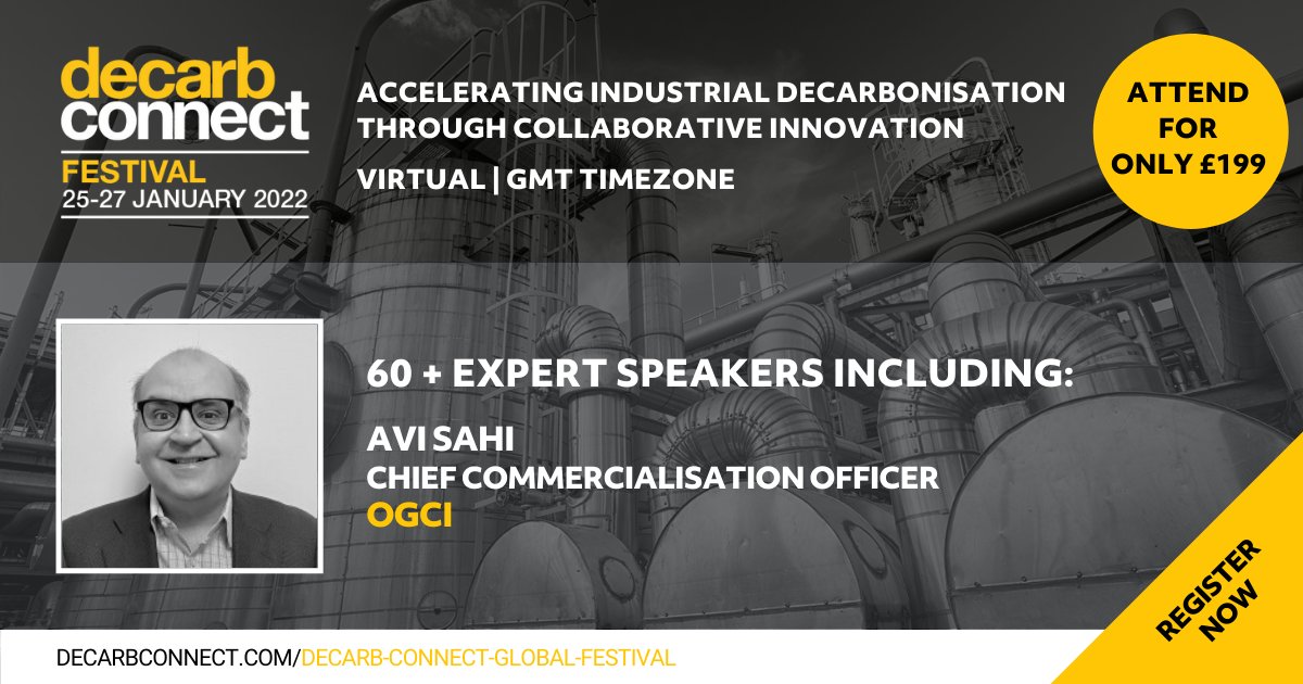 OGCI Climate Investments’ Chief Commercialization Officer, Avi Sahi, will be joining a panel discussion on ‘The Circular Economy – what business models are working?’ at @DecarbConnect’s festival this Wednesday, 26th January.  Register for the festival below: 