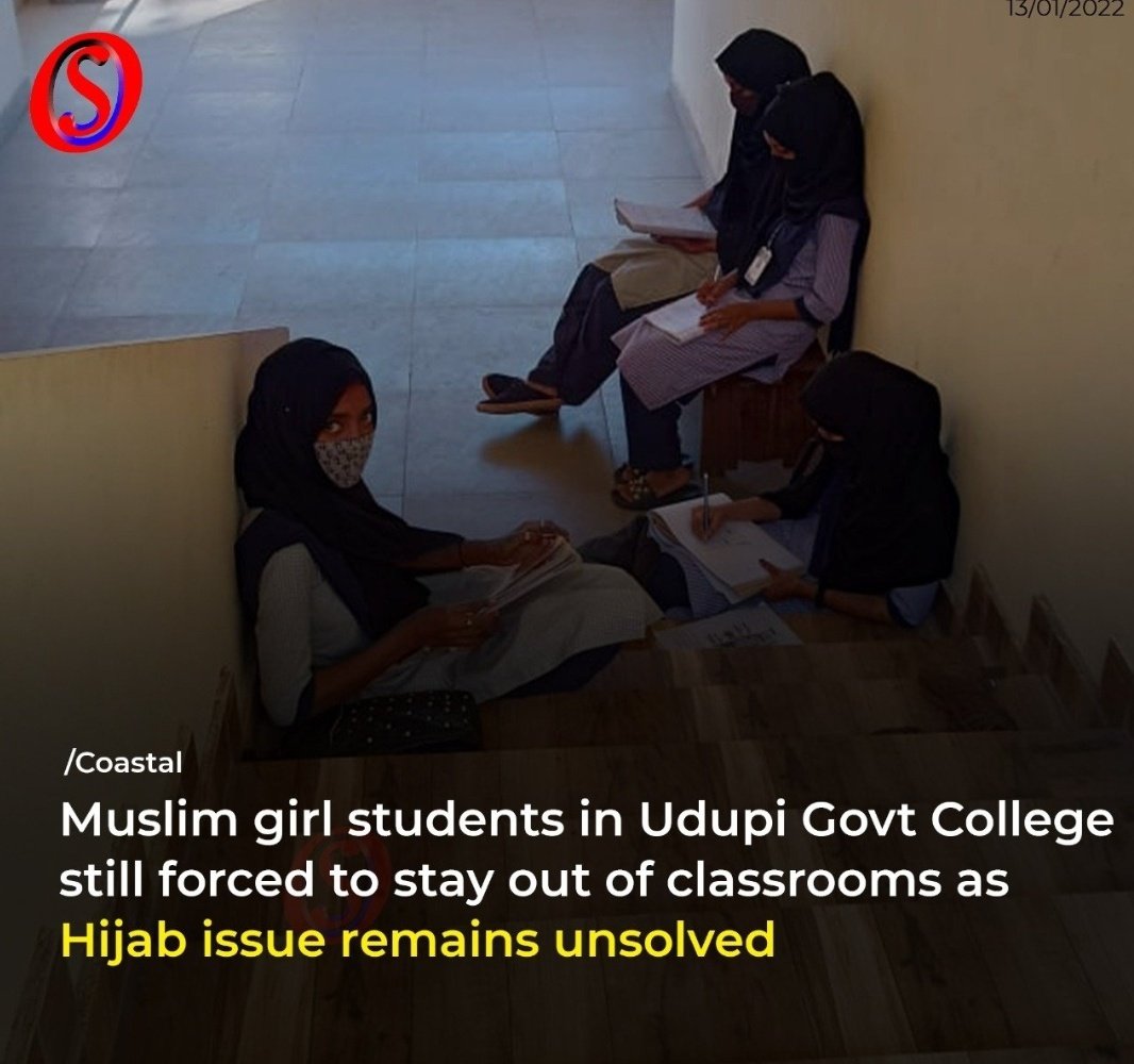 Connect_SwShah's tweet photo. #BulliBaiApp creator wasn't suspended from clg for auctioning Muslim women. While Muslim girls wearing hijab were threatened from attending class. It's very unacceptable that in state like #Karnataka, everyone has to demand for their rights while perpetrator walks free! @dcudupi https://t.co/0Xh8bL7oct