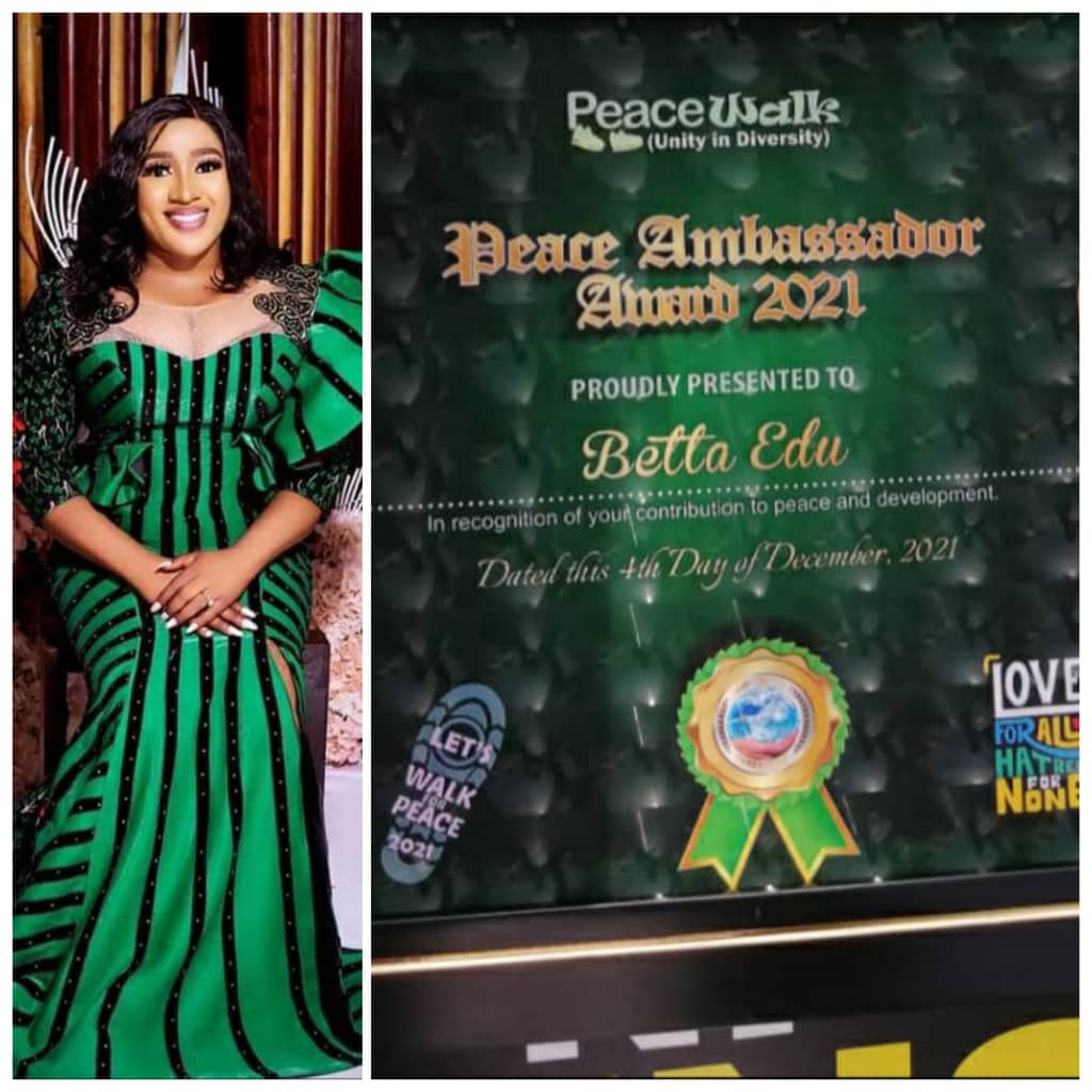 CRSMOH's tweet photo. Cross River State Health Commissioner @edu_betta Bags Peace Ambassador Award 2021 For Her Outstanding Achievements In The Health Sector Of The State And Beyond.
@CRSPHCDA1 
@edu_betta 
@NtemEngr 
@UN 
@UNPeacekeeping 
@EUinNigeria https://t.co/rP1m9X4y97