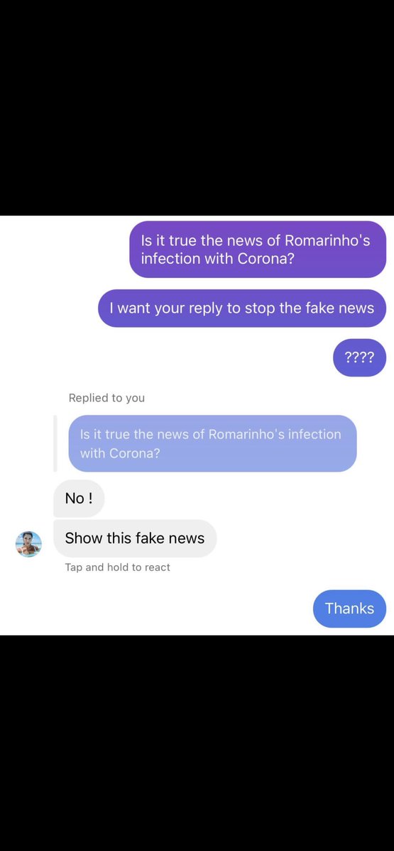 <a href="/Hattan_Alnajjar/">هتان النجار</a> 🚨🚨🚨 
زوجة اللاعب رومارينهو تنفي اصابة زوجها بفايروس كوروىْا