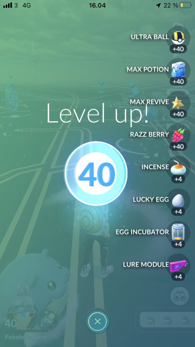 AlbertKaae's tweet photo. Lvl 40! Big goal for me and i did it! Thanks you @PoGo_Dylan for motivating me! https://t.co/vhzVDHDkcw