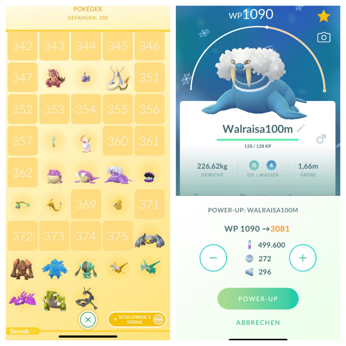 Mausmaus1976's tweet photo. Na das hat eine tolle Farbe 🥰✨💖
Beim Mittagessen holen mit Erwin für Glückstausch getroffen 🤗✨ Pokedex wächst 😎
Mein drittes 💯 #Seemops war im Rauch, komplett gepuscht 😊
#PokemonGOCommunityDay #PokemonGO #GOsnapshot https://t.co/w2wKncmPZL