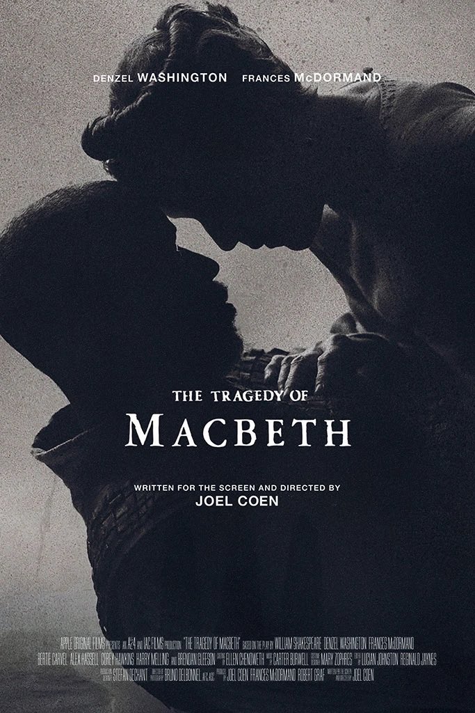 poetkevinpowell's tweet photo. I was one of those teenagers who fell in love with Shakespeare instantly, probably partly because I always loved to read, and always loved the challenge of understanding language. Denzel Washington/Frances McDormand in THE TRAGEDY OF MACBETH is must-see new film. It is STUNNING. https://t.co/v86u79S65S