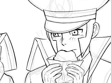 特に何も終わらないまま一日が終わったけど、なにか食べてる絵を描いていたので進捗を載せて寝ます…_(:3」∠)_ 