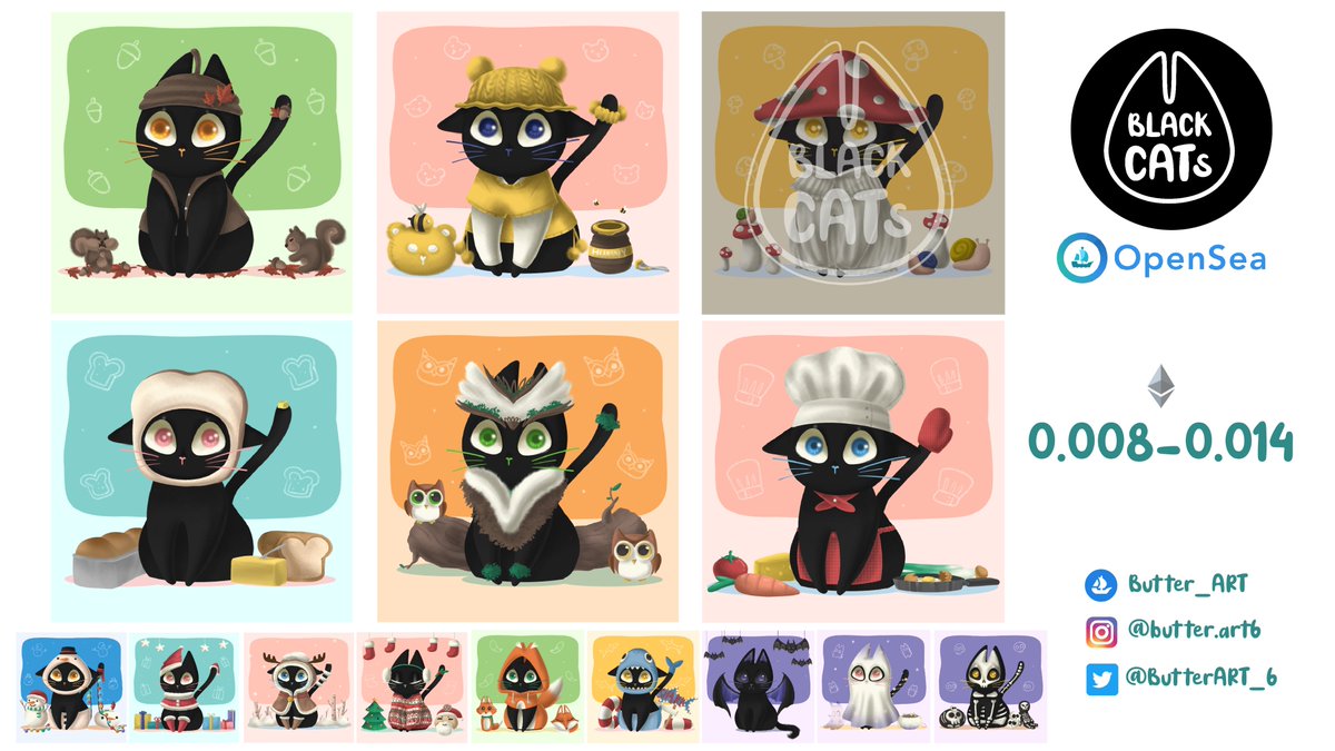 🔥UPDATE🔥Black-CATs! collection🐈‍⬛
✨Available now!: opensea.io/collection/bla…
📌Discord: discord.gg/KKVRgcnzpU
💷Polygon: opensea.io/collection/bla…

Can support me by RT🥰
#NFTartists #openseanfts #NFTCommunity #nftcollectors #NFTdrops #NFTcollections #NFTTHAILAND #nftcat #NFTs