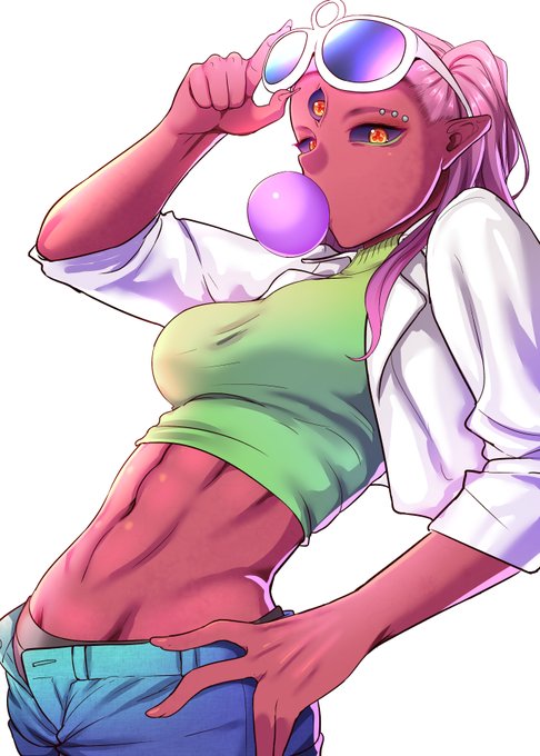 週一落描き習慣第四回、お題「赤肌」。
疲れた…。寝る! 