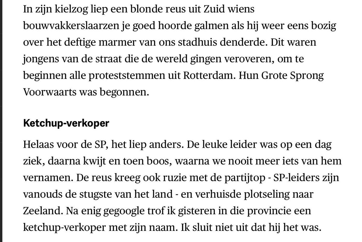 keizerenco's tweet photo. Ik word genoemd in een column in het AD zonder dat ik bij naam wordt genoemd π Grappig om te lezen hoe de columnist mij herinnert. https://t.co/BTXIg000tL