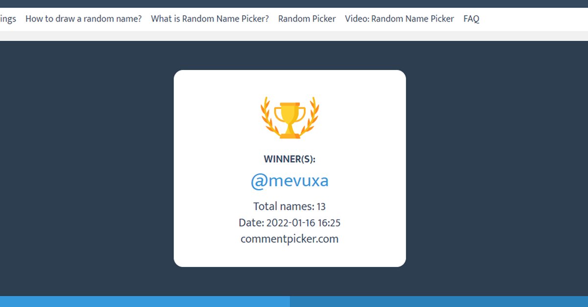 InaStanimirova's tweet photo. 🥳Congrats to our lucky #giveaway winner: @mevuxa ‼️ 🥳
Just send a DM to get your "Wink" NFT :)

Generated via @commentpicker : https://t.co/etZHba05h9 

#nft #nfts #nftart #nftartist #nftcollector #nftcollectors #nftgiveaway #nftthailand #nftdrop #nftdrops #nftproject https://t.co/ZB83vLAnwE