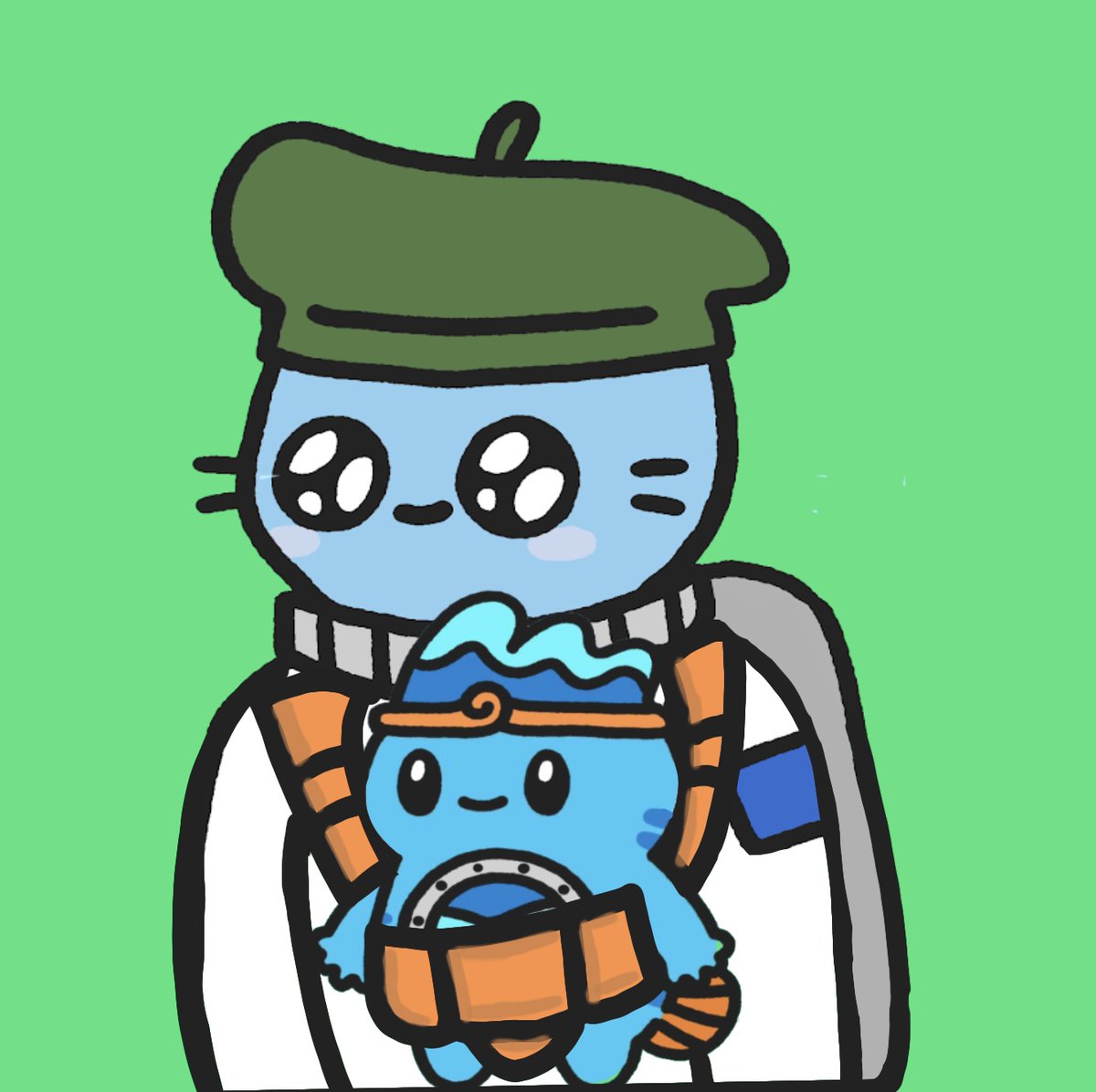 How my @coolcatsnft will be carrying his pet around. I cannot handle the cuteness. So excited for Cool Pets. #WLTC #coolcats #coolpets #wenmilk