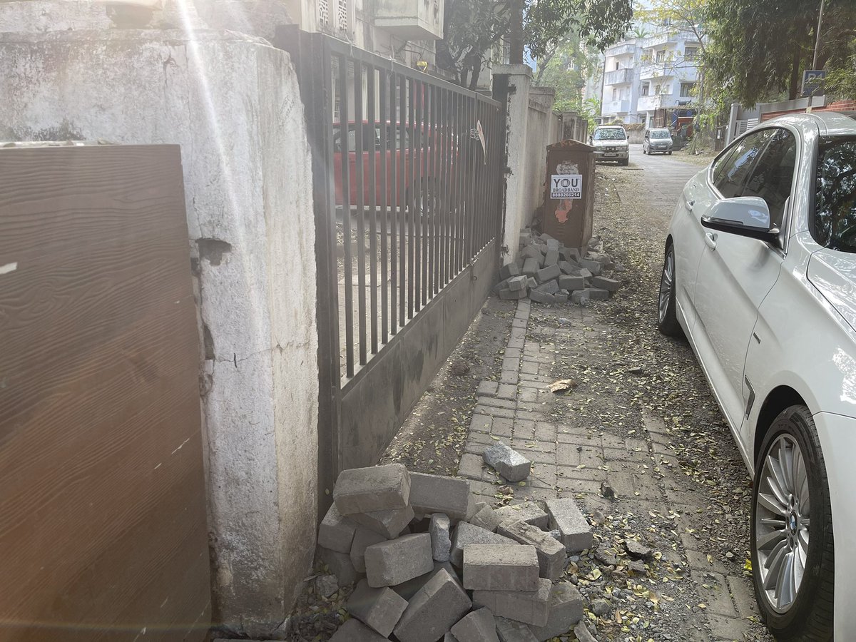 RakeshUmarani's tweet photo. @PMCPune 2 mnths back Work was carried out for some line, and the blocks were removed. Contractor didn’t bother to put the blocks again and all blocks are lying as it is. P1P2 parking system, however no parking can b done. Huge Trouble 2 residents. Place- Bhonde Colony, Erandwane https://t.co/9bAHSVLX2K