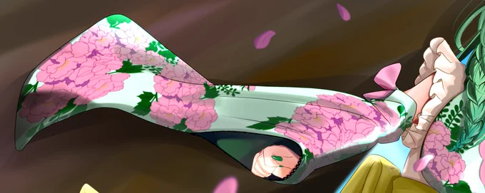 I only drew one flower pattern to design this kimono, I should do more. (◞‸◟) 
