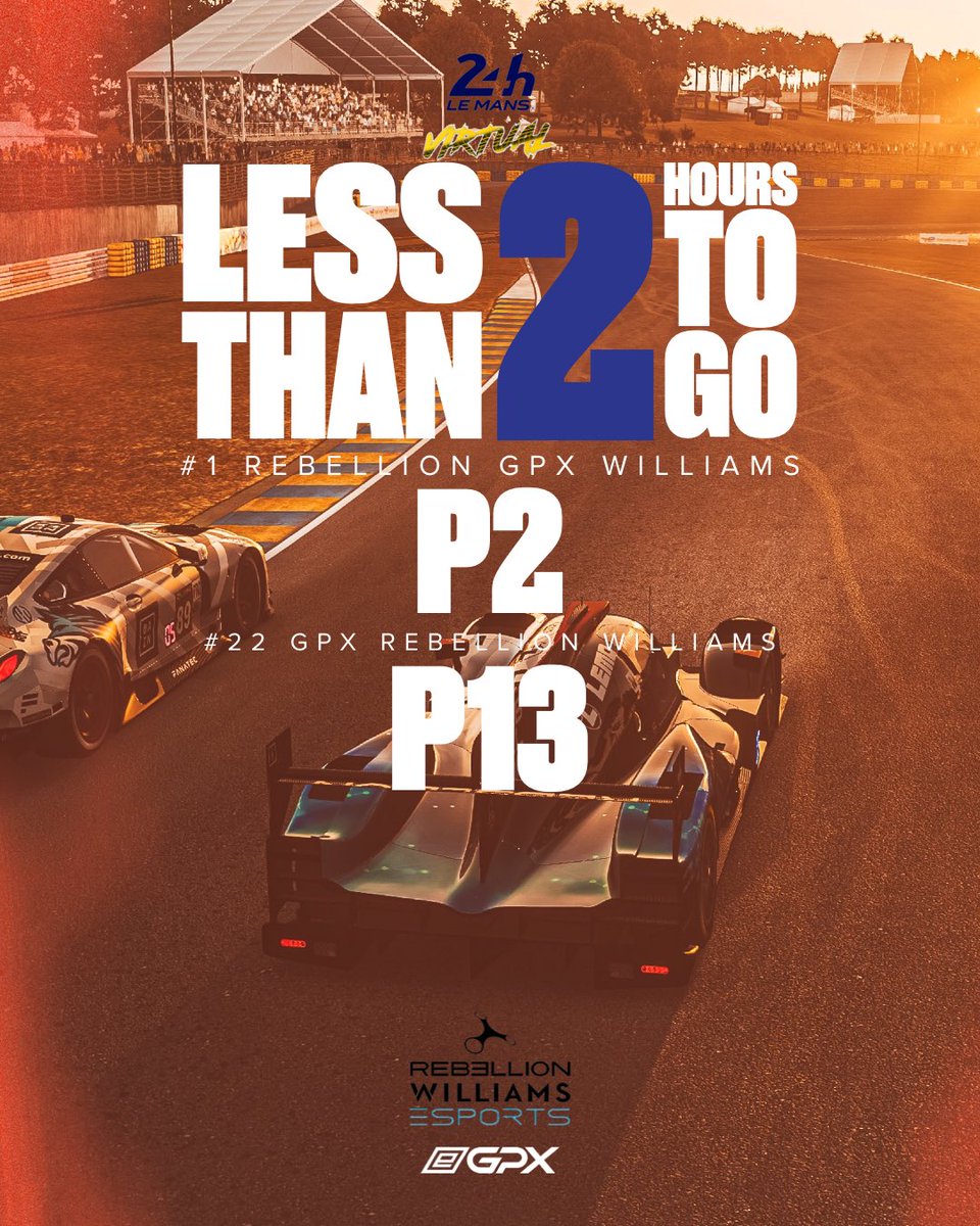 gpxgroup's tweet photo. 🎮🔗 Follow it live, link in https://t.co/90P8cMdKc7

#eGPX #GPXRacing #Esports #SimRacing #LeMans24Virtual https://t.co/Yswq8vryh3