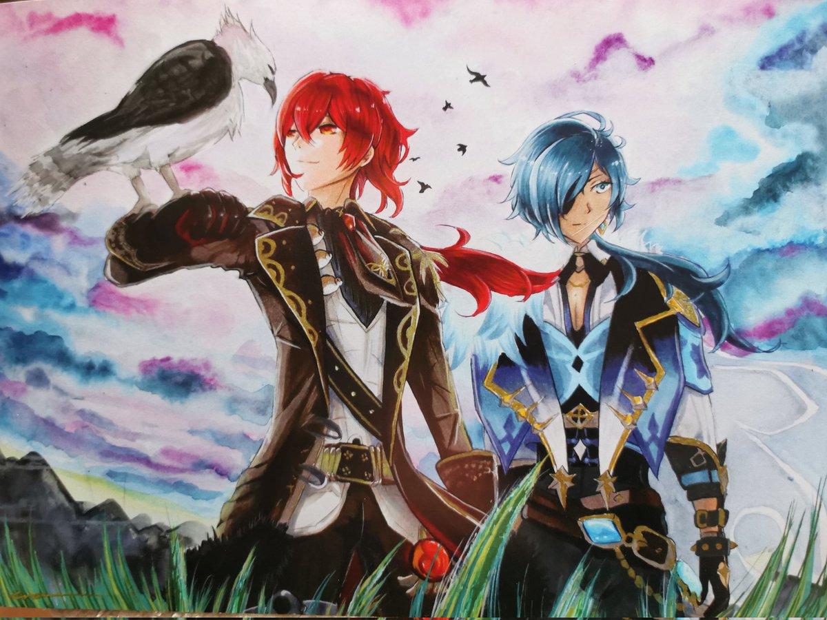 mero_cos's tweet photo. #art #fanart #anime #draw #GenshinImpact #diluc #kaeya
We have so wonderful moments in this game. I love to draw these monents... https://t.co/4YbYvVKhsg