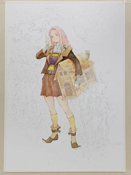 【Wonderful World !Ⅲ展】終了致しました。会期中は暖かい応援と励ましを頂きありがとうございました。 
#ワンダフルw3 

作品を出すときにはいつもドキドキするものですが、描いているときはまあたのしい。
出品作「愛でるものたち」途中経過です。 