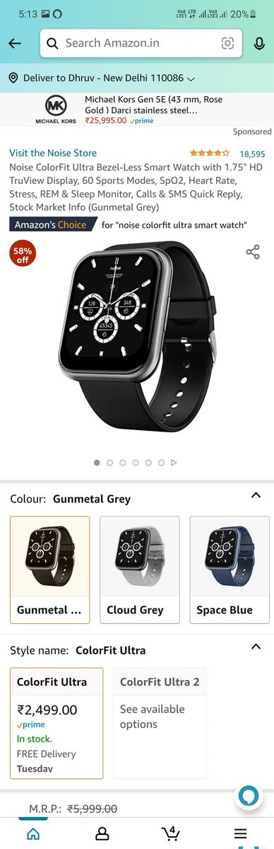 Jazzy4Tech_'s tweet photo. This is the best smartwatch at Rs 2499. Best deal under Rs 3000!
Checkout here: https://t.co/ftTcKiWMDf
#ColorFitUltra #Noise https://t.co/qTwUu4RfYe