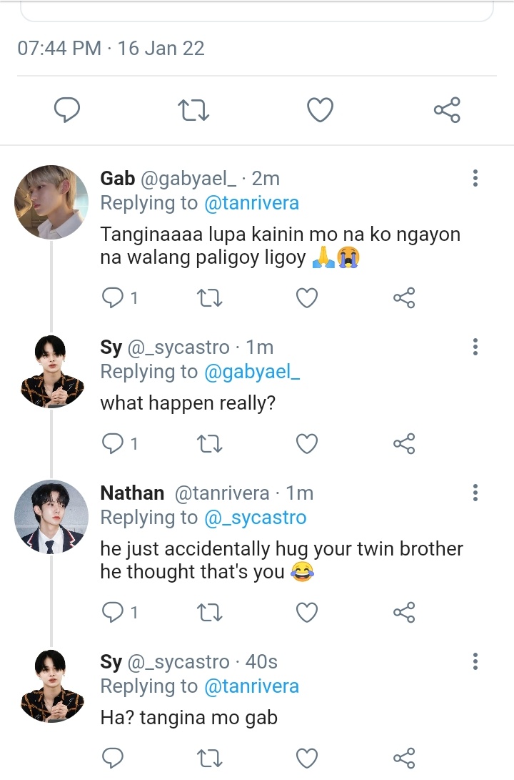 Moonlightsky99's tweet photo. BAHAGHARI AU

SUNKI AU where in Gab (sn) is inlove with his bestfriend Sy (nk) for over a year now and destiny keep their feelings into roller-coaster,
what will happen if Gab (sn) accidently meet his twin brother? will everything change or not?. https://t.co/HUB99BbKDv