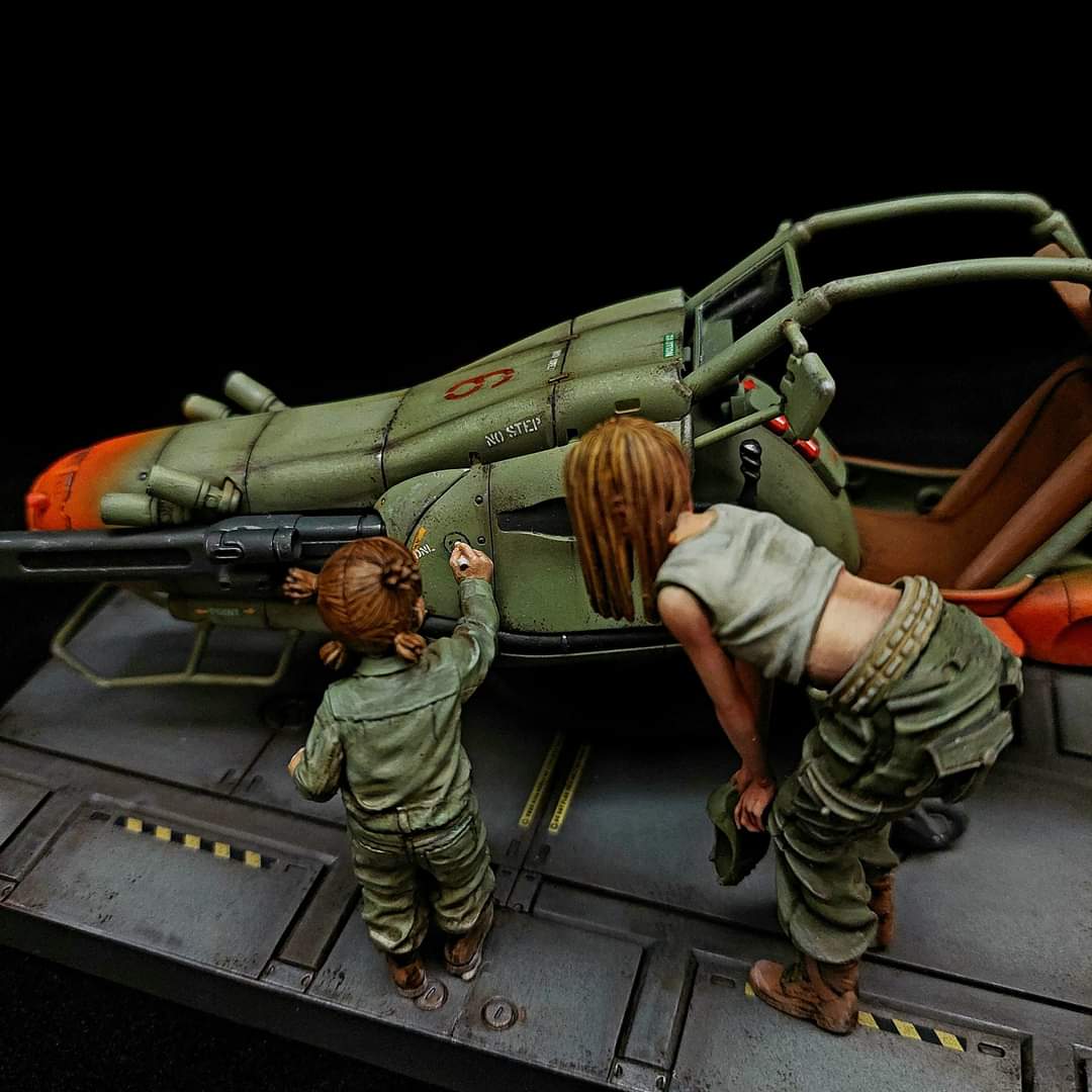 MaKART01750938's tweet photo. 戦闘用モノバイ「ハウンド」
Combat Monobike "Hound"
Wave 1/20 plastic kit with Brick Works and Tori Factory resin figures
by Ming Cho

FB @ kinming.cho.9

#Art #sf3d #マシーネン #マシーネンクリーガー #maschinenkrieger #maschinen #mak #kowyokoyama #横山宏 https://t.co/gxDyRbdG43