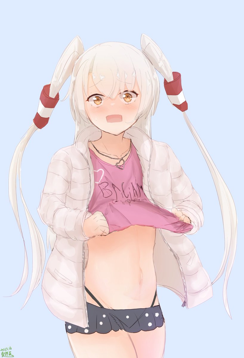 天津風(艦これ) 「背景なしのん 」|夏野 菜。のイラスト