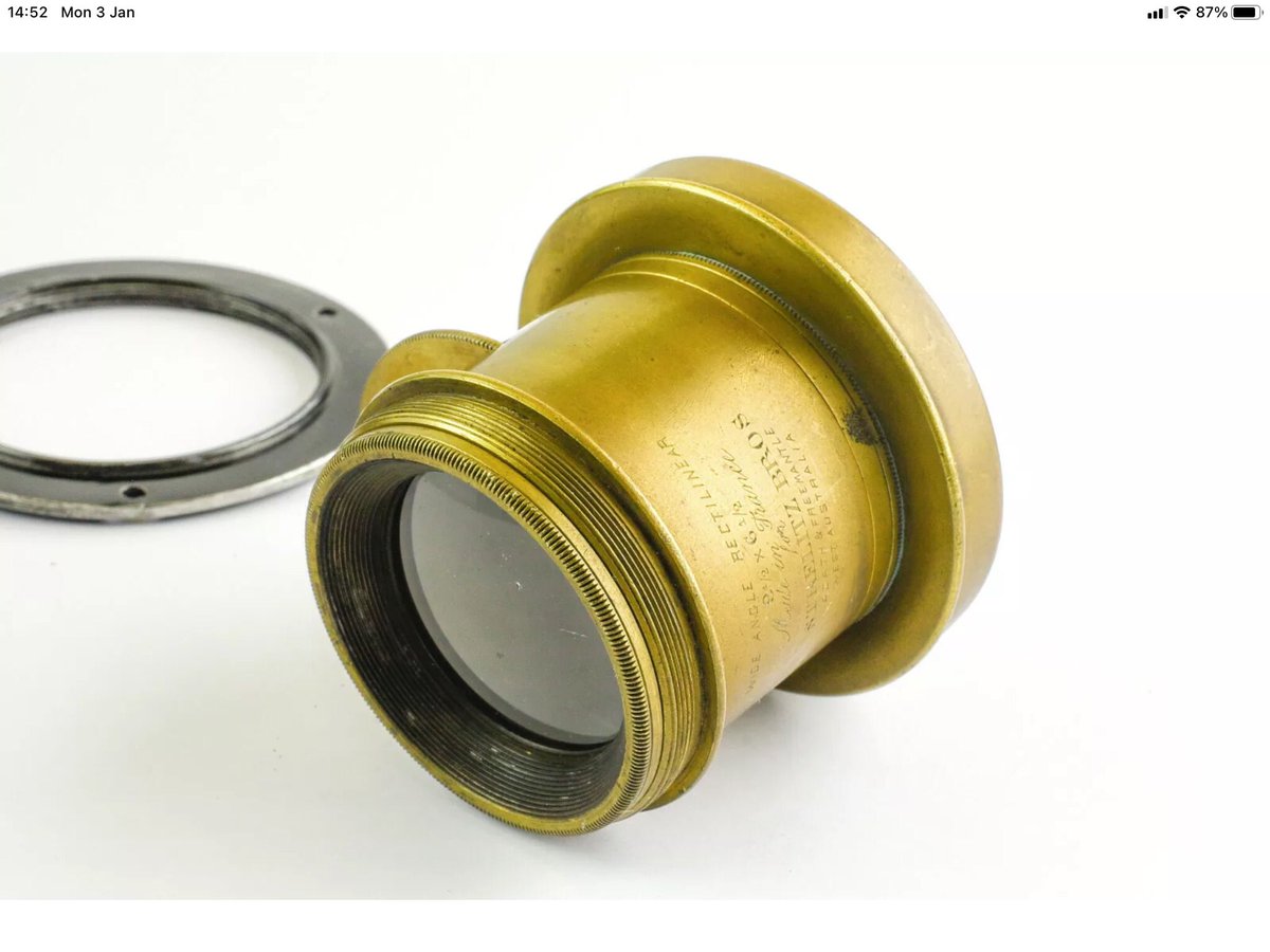 dallastexjr's tweet photo. My eBay buy of the week - a camera lens once sold by the #Strelitz Bros of #Perth and ‘Freemantle’. This lens is perhaps around 120 years old. I’m currently writing a book on Viking House which features these two men (and their families), one of whom started the @RACWA. @wamuseum https://t.co/cAT8AcX52s