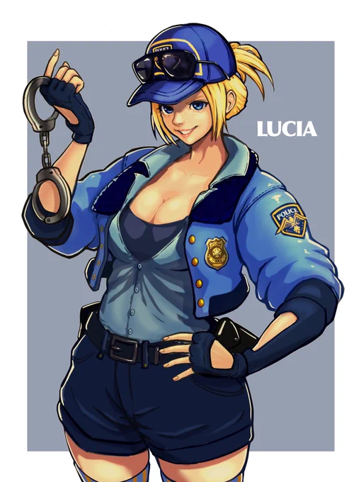 「悪い子は逮捕すんで。」
この間描き始めてたストリートファイターのルシアちゃんイラスト完成☺️
#Lucia 