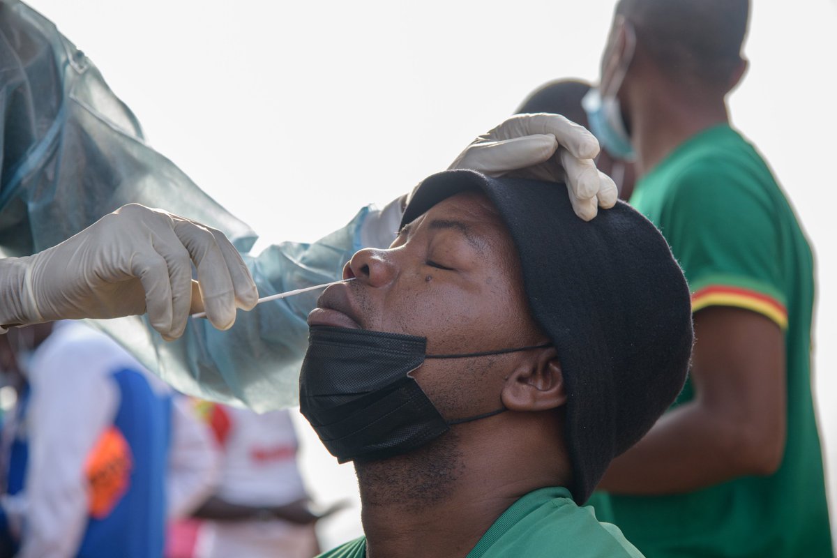 Le_TDK's tweet photo. Au menu ce jour pour sucrer la CAN
2 rencontres à Limbé
2 rencontres à Japoma

La compétition poursuit son chemin, les mesures sanitaires contre le Covid-19 aussi
Spectateurs vaccinés et testés
Stades desinfectés

La fête est plus belle quand on est en santé !

#BloggersVsCovid19 https://t.co/vp1uYh9Mo7
