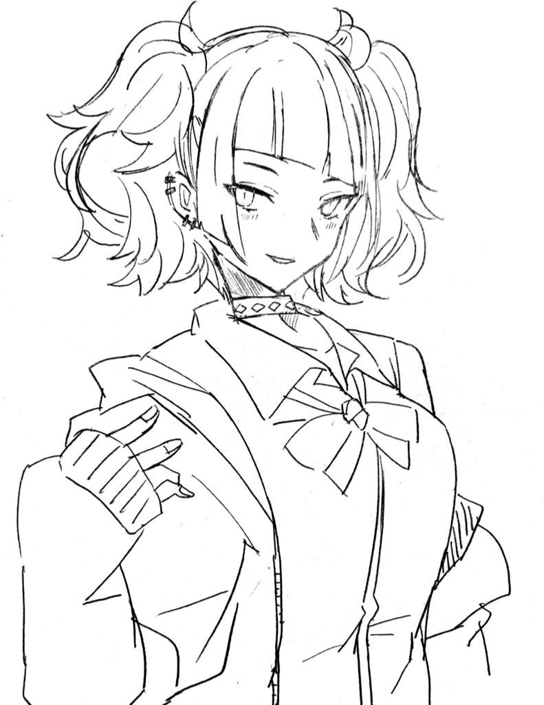 #絵柄が好みって人にフォローされたい
美少女絵師卵です
今回は白黒のみです 