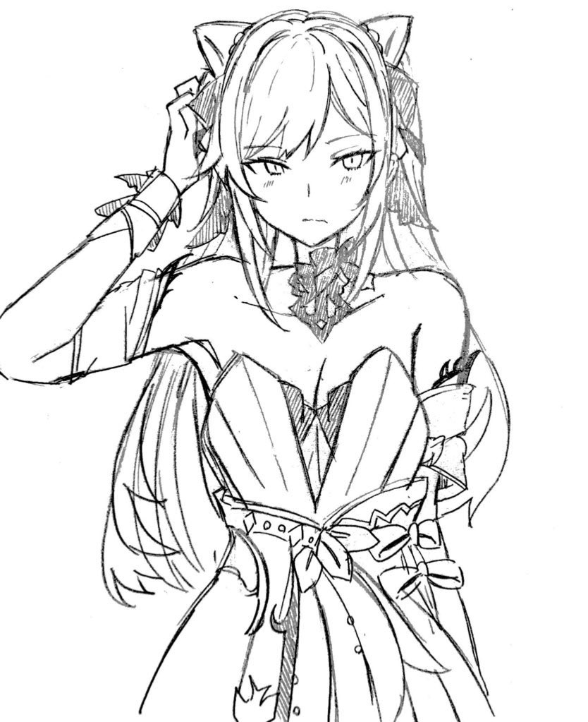 #絵柄が好みって人にフォローされたい
美少女絵師卵です
今回は白黒のみです 