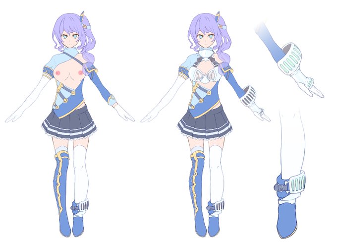 アンケで勝利してるハーフエルフのフィル (ジョブ:魔法剣士) のデザインが固まりました(デザイン頑張りすぎた感じありますがとても楽しい)

なんか胸の部分はファンタジーよろしくの「ヒンヤリしない魔鋼」でおっぱいに触れちゃってもヒッ! ってならない感じ!!(だといいなぁ) 