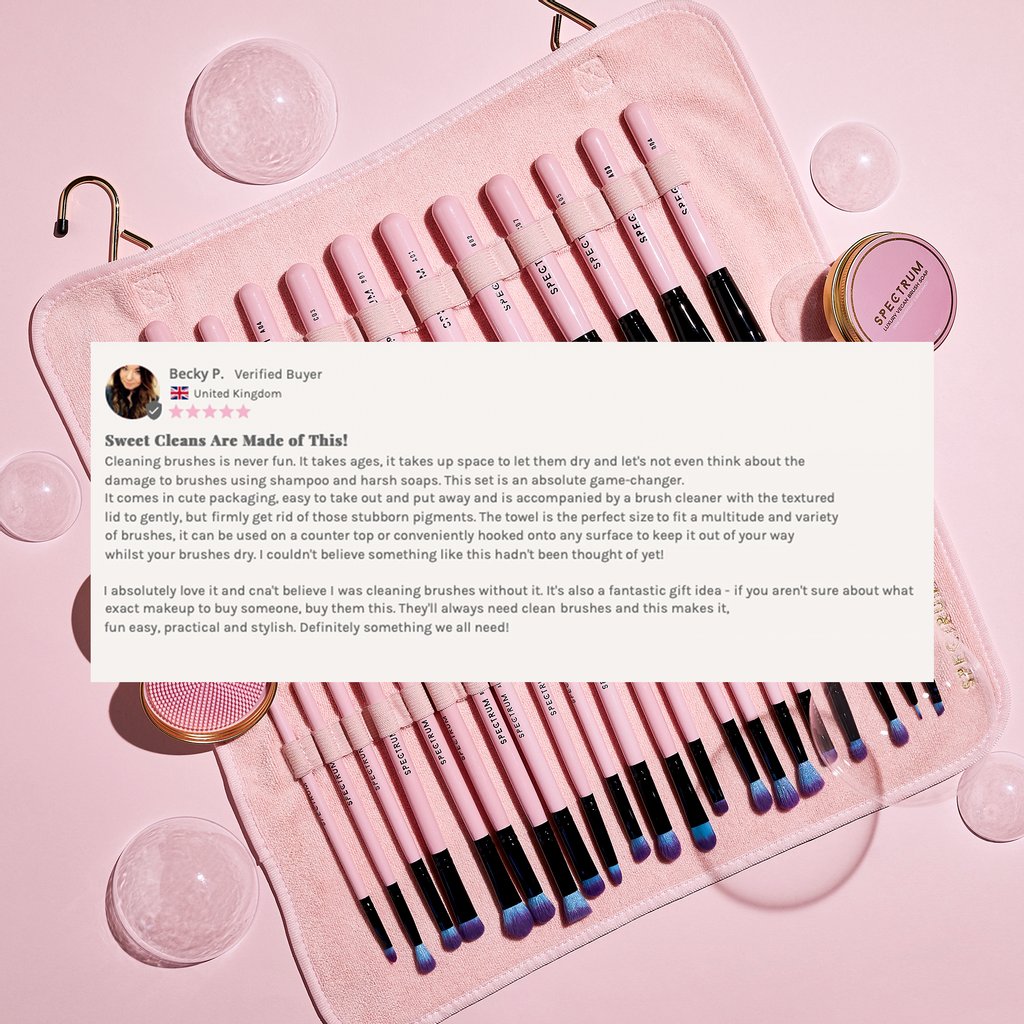 Spectrumbrushes's tweet photo. Our Brush Laundrette Towel
reviews are in!✨ Here's what our lovely
#SpectrumCommunity are saying💭👆🏼
We've made drying your #makeupbrushes
EFFORTLESS with our innovative Brush Towel! 💖
Grab yours with 25% OFF our Brush Cleaning bundle!
👏🏼
https://t.co/1qvUsjWrgW https://t.co/laUloPaCsU