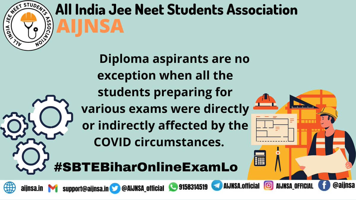 Ashutos94896527's tweet photo. This is not the right time to conduct exams with a high risk of students'life Students are already in stress due to current situation of pandemic &amp; it isn't the time to give them more mental trauma

@NitishKumar @sumit4chakai @VijayKChy @jayantjigyasu
 
#SBTEBiharOnlineExamLo https://t.co/ewNSXFln6P