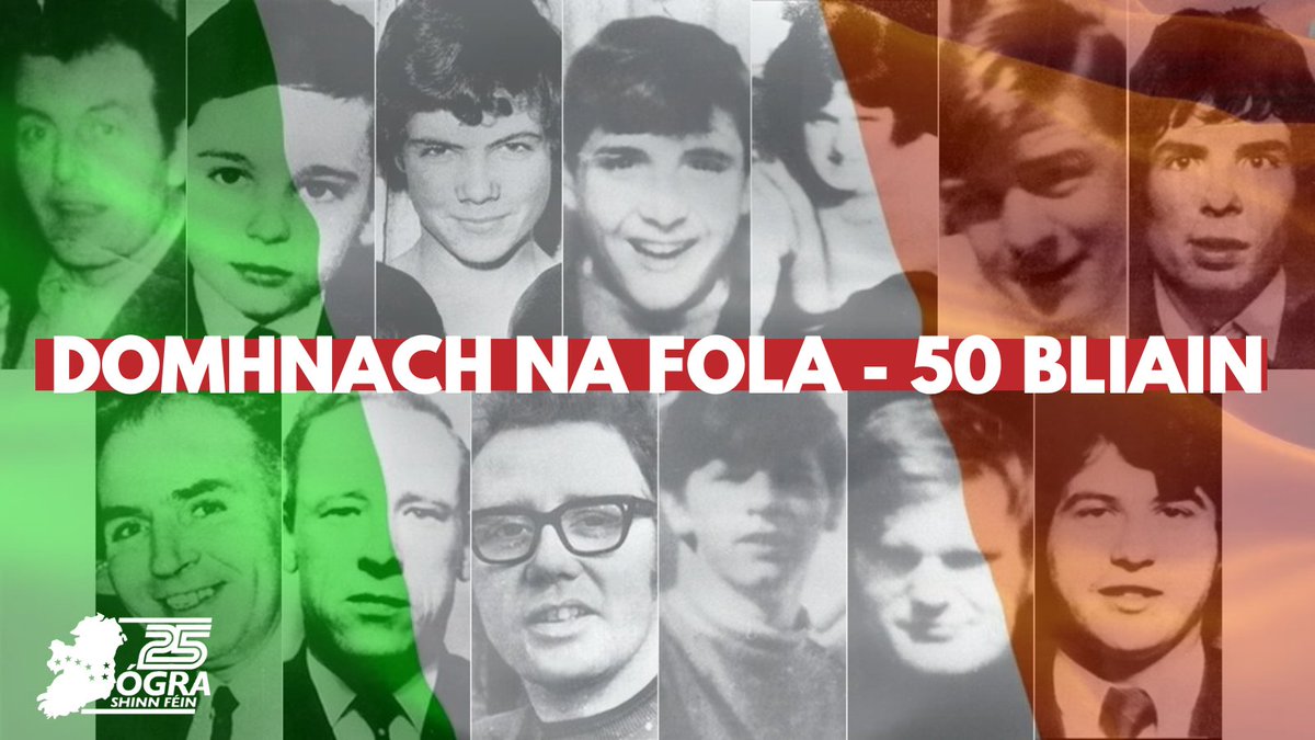 Ogra_SF's tweet photo. This year marks 50 years since Bloody Sunday, when British forces slaughtered 14 innocent people i nDoire.

The families have truth - but they are yet to win justice. https://t.co/1BTy3nOaXx
