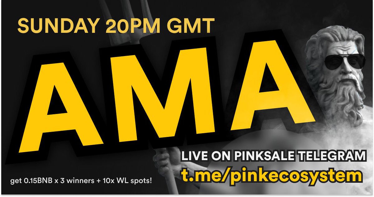 Herectus - Join🔥$BIGD🔥AMA!

Join official AMA today at 8pm UTC at Pinksale telegram group!

Up for grabs are 0.15BNB x 3 winners and 10 WL spots for the presale!

#BIGD #BSC #100xGems #Herectus #crypto #presale #pinksale