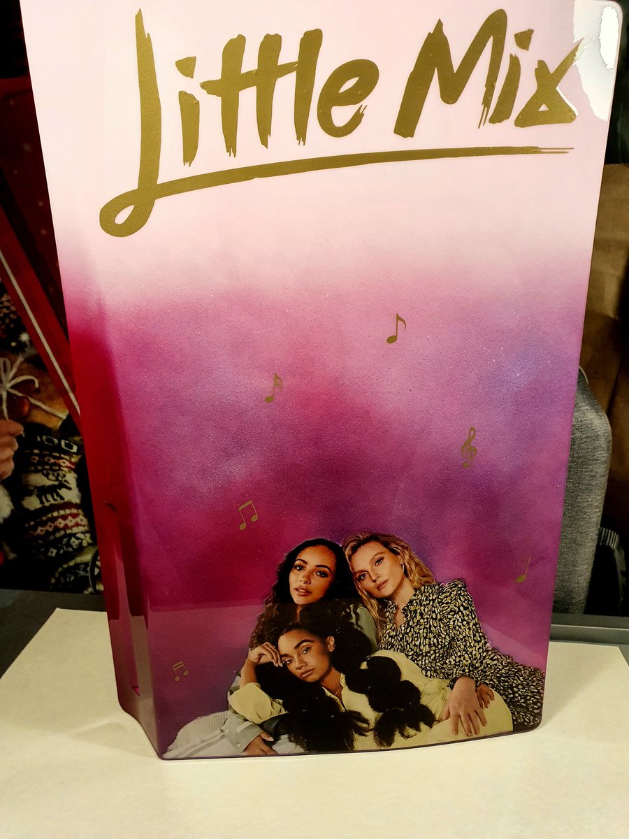 LQueens23's tweet photo. My custom made @LittleMix PS5 console. I love it!
Made by: Hydrohakkerz
 #LittleMix #jadethirlwall #leighannepinnock #perrieedwards https://t.co/sy7hLwilES