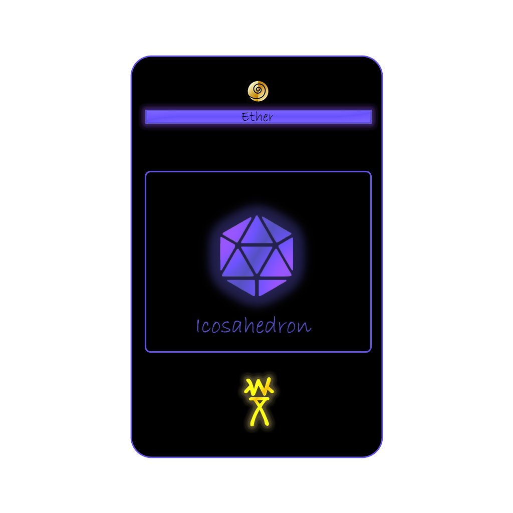 PlatonSolid's tweet photo. Platonic Solid Icosahedron- Ether
Linear Script B "DE"
ideogram
#platonicsolidcards #NFT #NFTs #NFTart #art #opensea #rarible #crypto #cryptonews 
#cryptoworld #cryptolife #cryptocollectible #cryptocollective #blockchain #cryptoinvestor
#cryptoartist #cryptomarket #bitcoin https://t.co/8qdCMUuGie