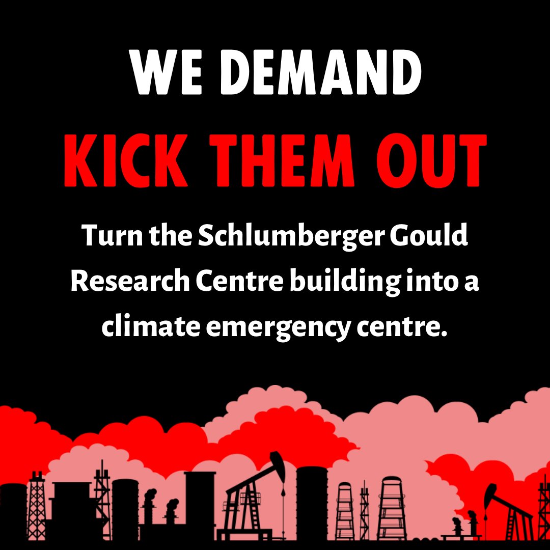 Kick them out of Cambridge!

Oilfield services giant Schlumberger has a research centre on @Cambridge_Uni’s land. We demand that it is turned into a climate emergency centre.

Open letter: xrcambridge.org/schlumberger-o…

#ExposeSchlumberger #SchlumbergerOut #ClimateEmergencyCentre