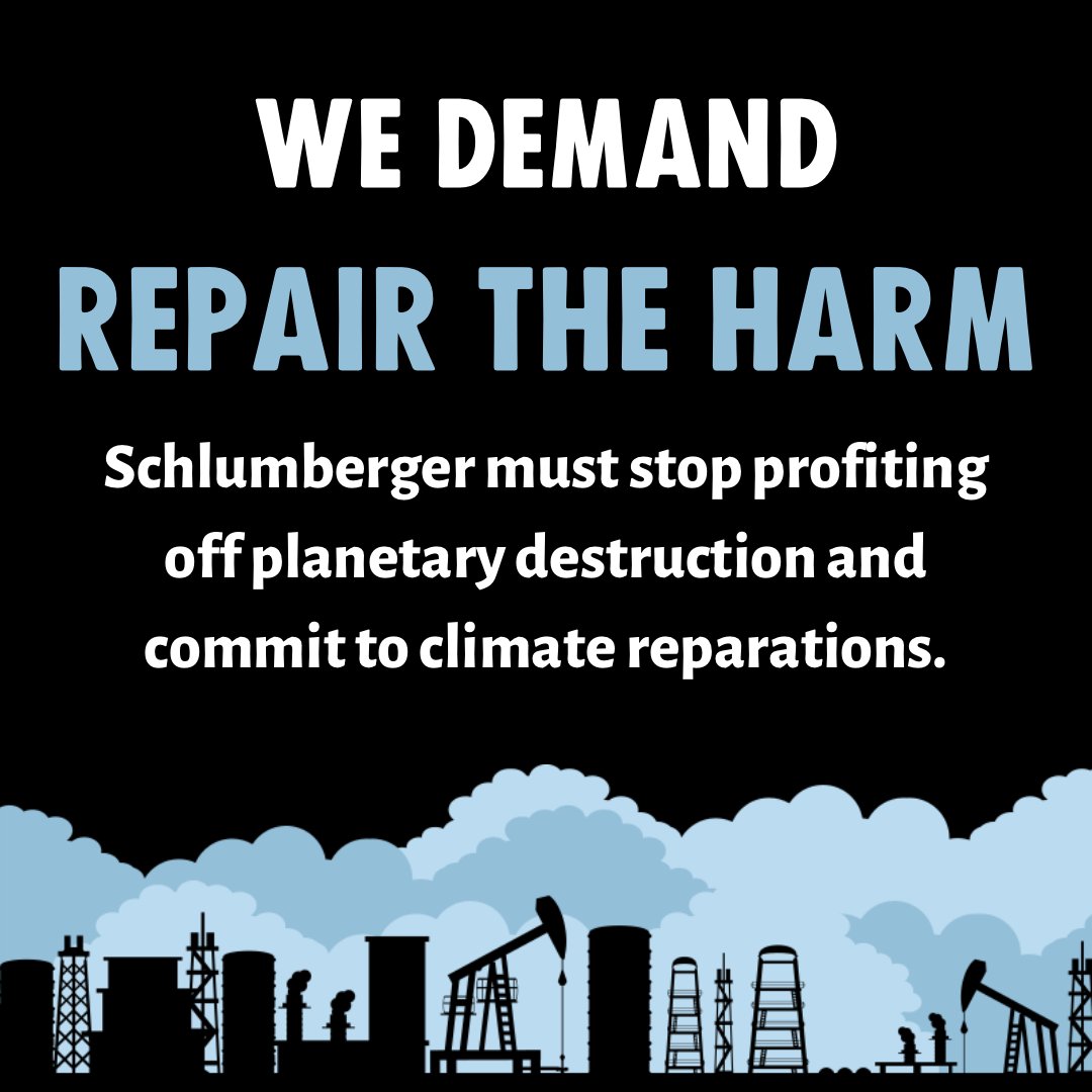 We demand that oilfield services giant Schlumberger stop profiting off planetary destruction and commit to climate reparations for most affected peoples.

Open letter: xrcambridge.org/schlumberger-o…

#ExposeSchlumberger #SchlumbergerOut #ClimateJustice #ClimateReparations #StopTheHarm