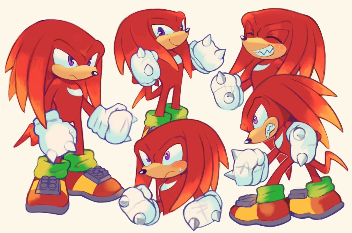 「#SonicTheHedgehog
#KnucklesTheEchidna 」|Mossanのイラスト