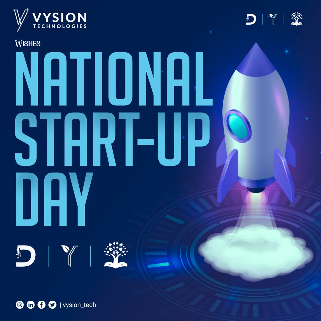 vysion_tech's tweet photo. PM Modi quotes, "Startups are going to be the backbone of modern India". To give this meaning,16th Jan is declared as National Startup Day. Vysion Technology's motto of innovation and invention lives it's true meaning and cherish to strive for developing India's infrastructure. https://t.co/0KbJU4uTgc