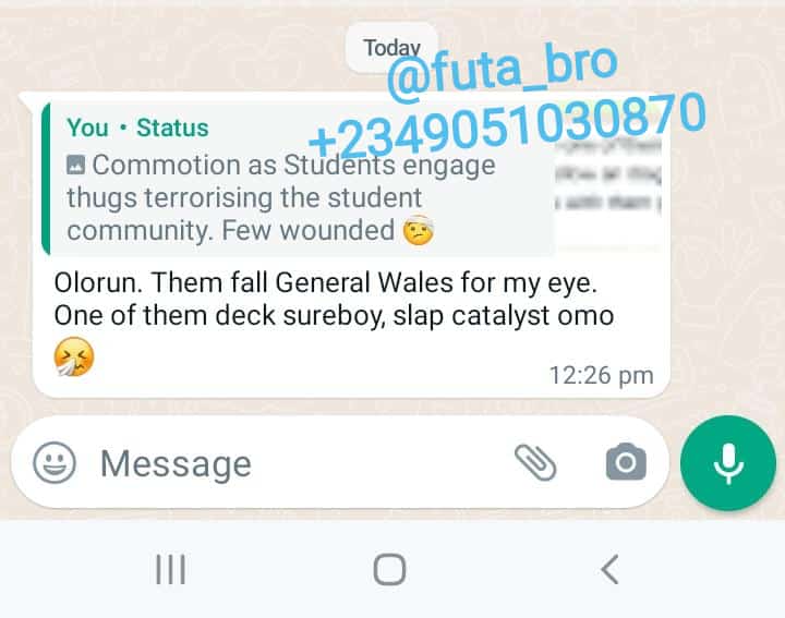 omolarami0's tweet photo. Things are getting so hot at South gate😭
Omo, I'm so scared😑💔
Let's do all we can and stop these miscreants once and for all, we've had enough!!
Enough of the intimidations and extortions😭
#FUTAkure #futa #WeAreFutarians https://t.co/HNe7IuGUrm
