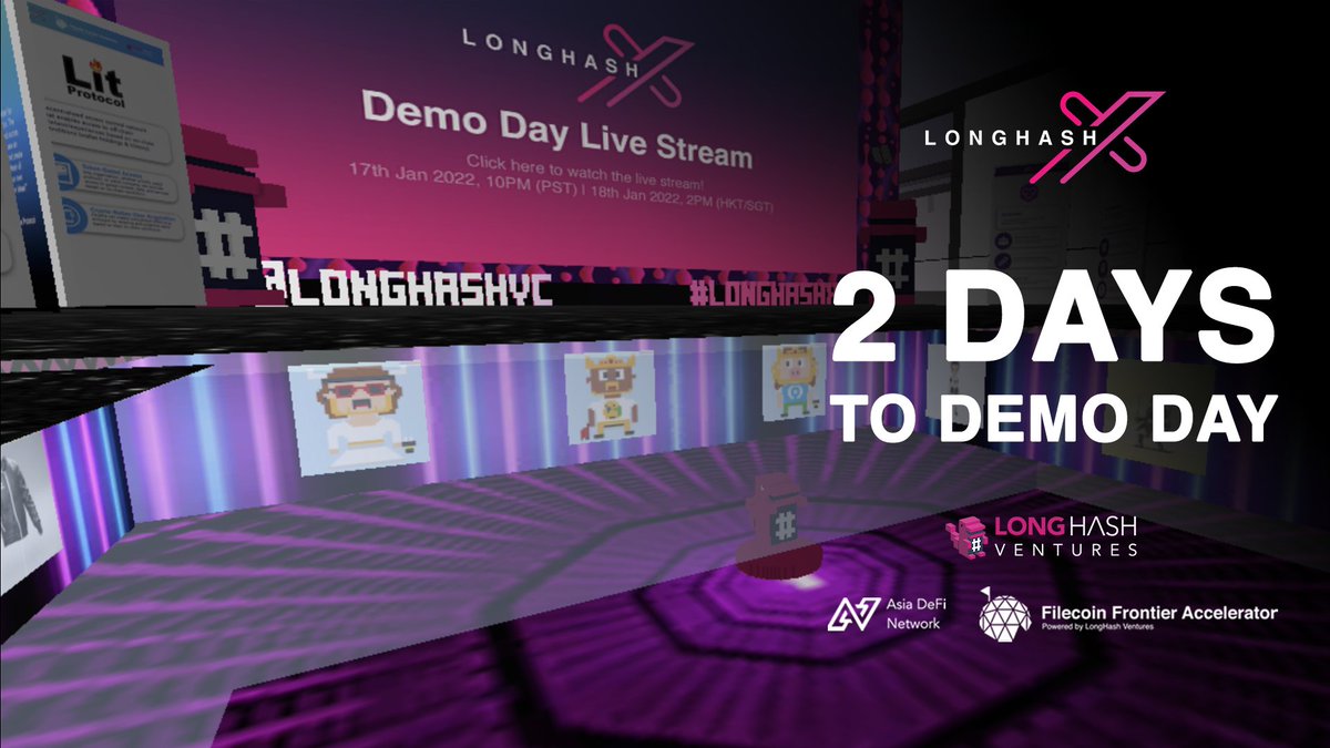 LongHashVC's tweet photo. 0/ 

2 Days
48 Hours
2,880 Minutes
172,800 Seconds 

Yes, that's the only time you have left to register for the most Web 3 native demo day ever! 

As we have 2 days left, here are two notable individuals you will see on the #LongHashX Demo Day! https://t.co/nCd6DgIaPl