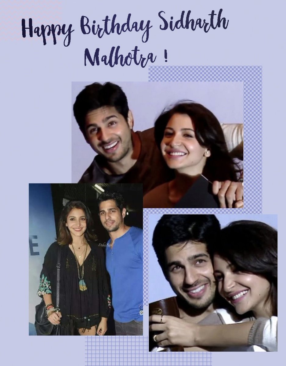 VirushkaFever's tweet photo. #HappyBirthdaySidharthMalhotra 🌟 https://t.co/C6Hz76RHw8