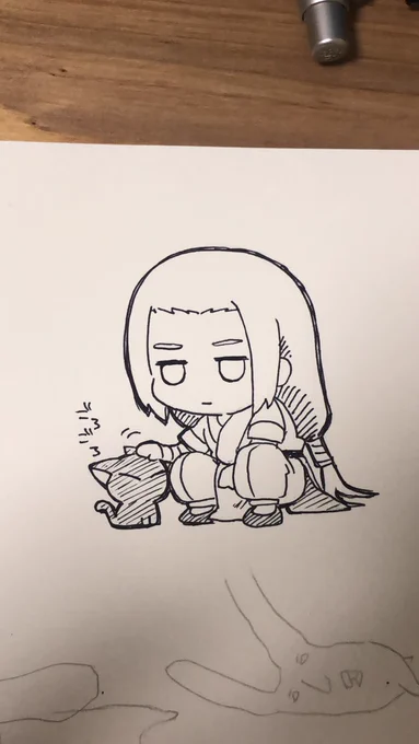いつ描いたか覚えてないロシャオの落書きを見つけた… 
