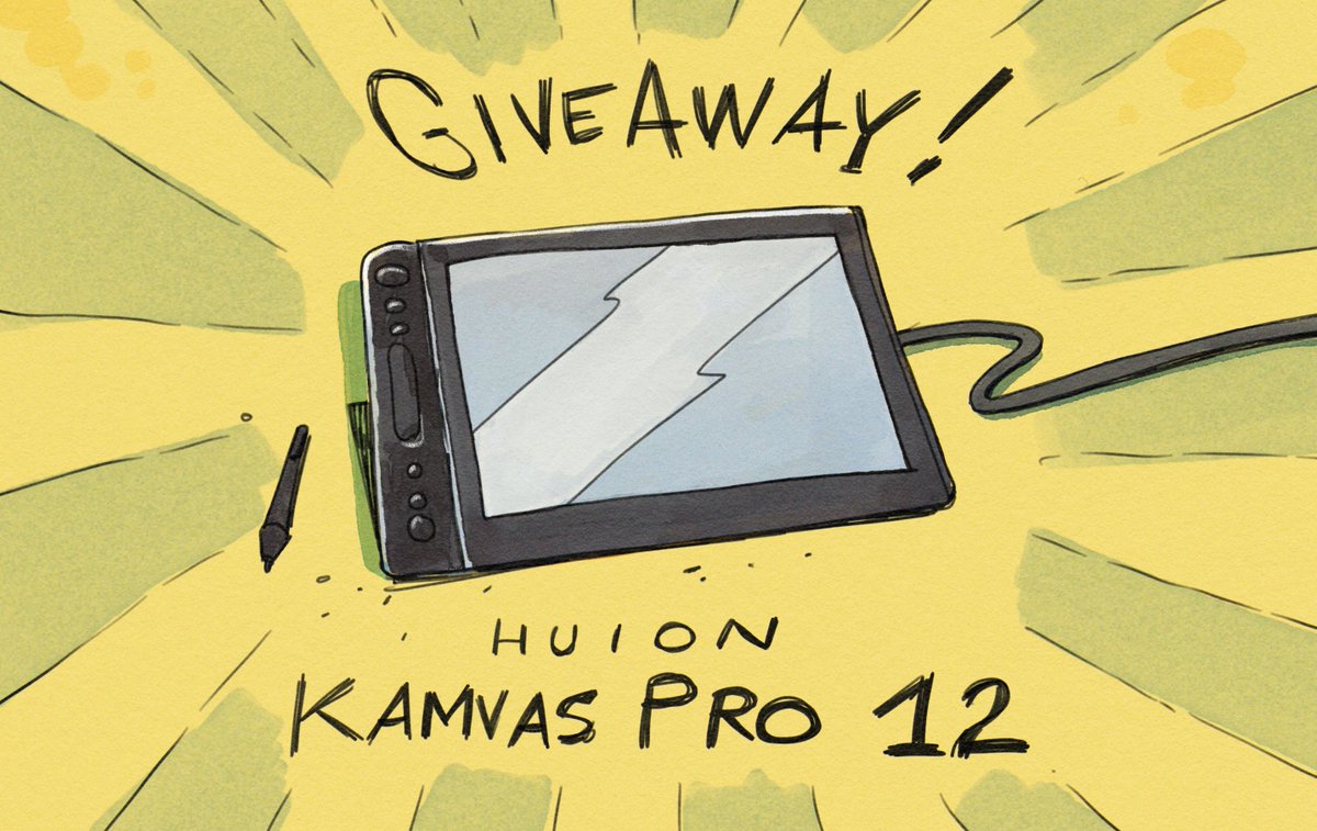 Huion gave me the chance to host a giveaway of a Kamvas Pro 12. I thought you might be interested!

How to enter:
- Follow <a href="/SimzArts/">Simz</a> (me) and <a href="/HuionTab/">Huion</a> 
- Retweet this post

Ends February 6th! Good luck :)