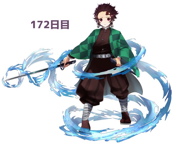 みるか【イラスト垢】さんがTwitterに投稿した竈門炭治郎(鬼滅の刃)のイラスト。