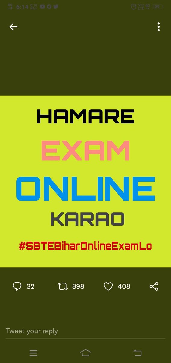 RockyKu12523560's tweet photo. You don't have any right to play with Students life.
Should be Conduct online mode examinations.
And Save students future and life.

@NitishKumar @sumit4chakai @VijayKChy @jayantjigyasu
 @tarkishorepd @NidhiTanejaa
@EduMinOfIndia @Architguptajii

#SBTEBiharOnlineExamLo https://t.co/SKD6F1TZiq