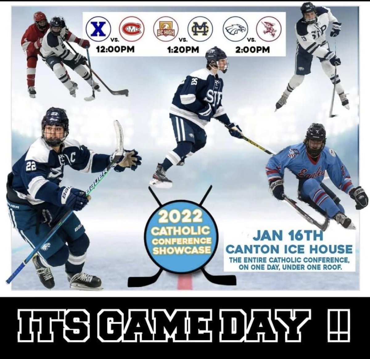 Eagles take to the road for their 5th straight in the Catholic Conf Showcase - 2p v <a href="/SJSHockey/">Saint John's HS Hockey</a>