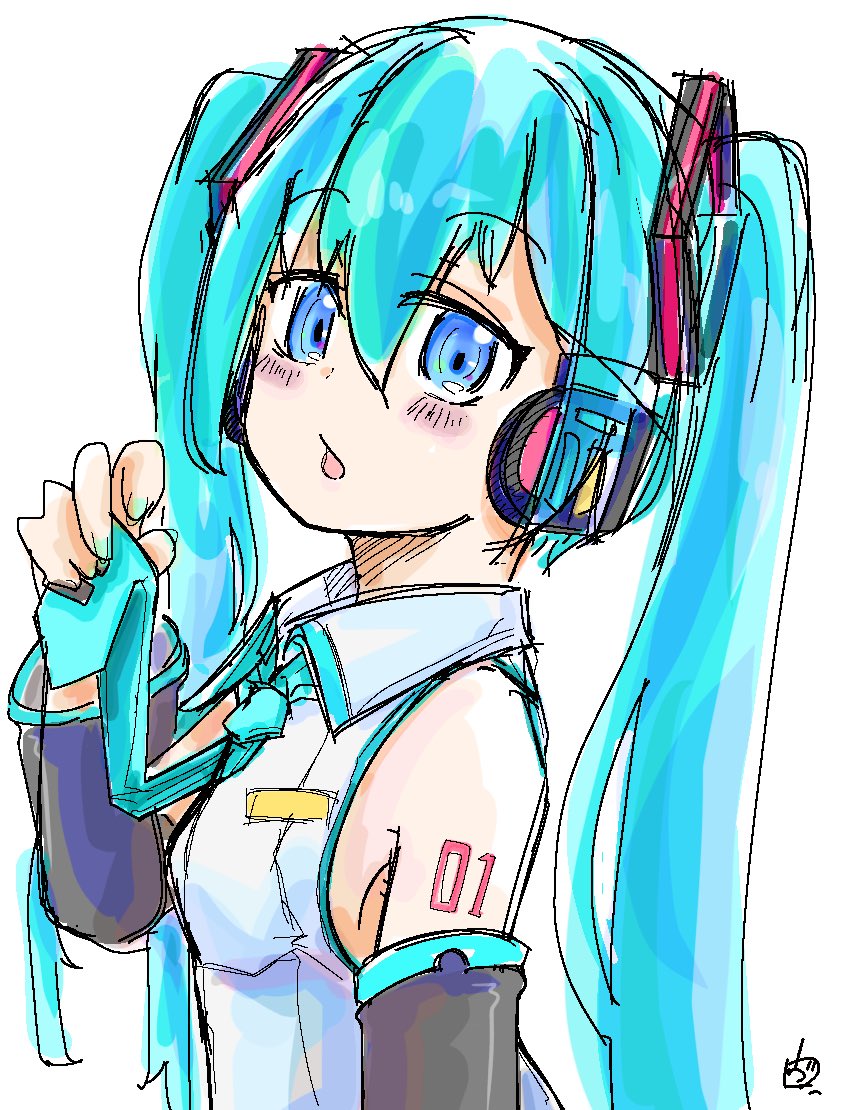 初音ミク 「再掲。

¶(*⁄•˅̮•\)⁋ 」|ヴォルさん.⚡️✌︎('ω'✌︎ )⚡︎のイラスト