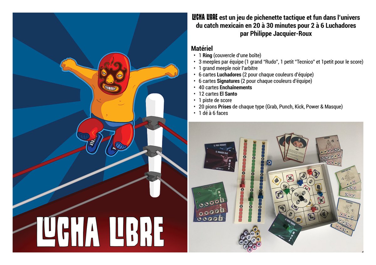 PhilippeKFDJ's tweet photo. Je vous retrouve demain au @kfeedesjeux ?
Il a aura des auteurs et des protos, moi j’amène ces 2 là.
#j2s #proto #protolabo #kfeedesjeux #prototypes #luchalibre #guildedesvoleurs https://t.co/ZpDnBJWt5P