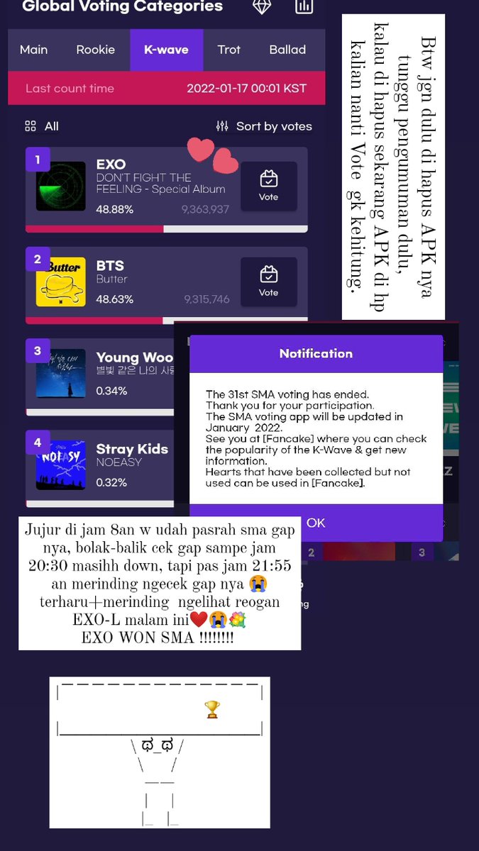 _jjxxyzz's tweet photo. Eriii congrat,  dan terimakasih sudah bekerja keras . Lobe you Eri ♡♥
@weareoneEXO
#EXO #weareoneEXO #EXOLsVoteOnSMA #AllForEXOSMAKWave https://t.co/r9X5f6tPLE