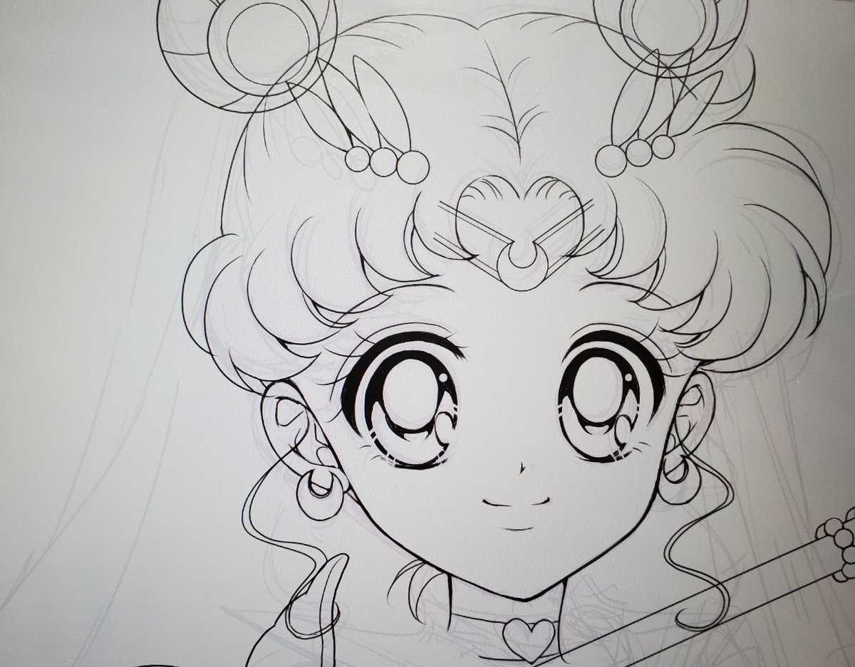 全然進まなかったけど、半年以上前に描いてたラフに線入れただけ進歩… 